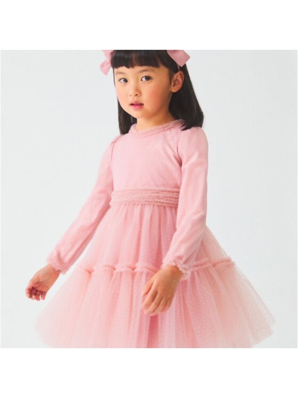 Size 12 Girls Abel & Lula Elegant Pink Kids Formal Dress